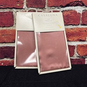Casaluna 100% Silk Pillowcase Standard Size 20"x30" Rose Luxurious Soft Set Of 2